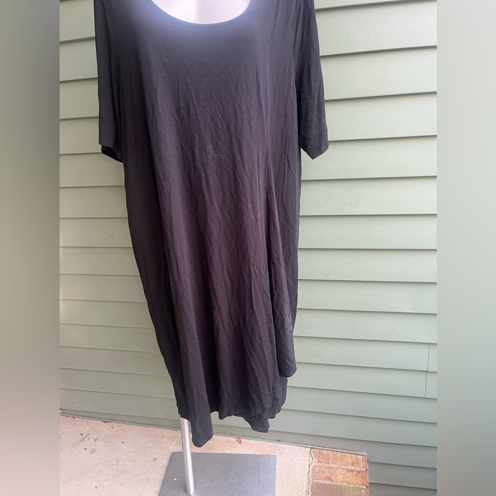 JJill Simple Classic Black Short Sleeve Dress